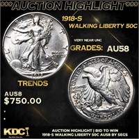 ***Auction Highlight*** 1918-s Walking Liberty Hal