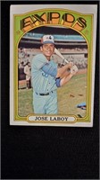 1972 Topps Jose Laboy Expos Trading card