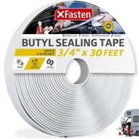 1/8 x 3/4 x 30'  XFasten Butyl Seal Tape  White  L