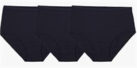 3Pcs XL-8  Womens Underwear Cotton Black