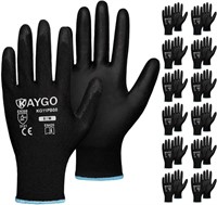 12-PAIR SAFETY WORK GLOVES