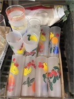 frosted fruit fruit glasses set of eight and