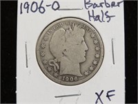 1906 O BARBER HALF DOLLAR 90%