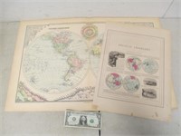Antique 1867 Johnson's Globular World