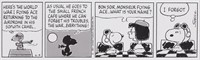 Peanuts Comic Strip Lithograph April 9, 1991