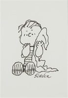 Charles Schulz Original Ink Drawing of Linus
