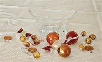 Blown Glass Candy Decor & Bowl