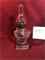 7" h small. glass lamp