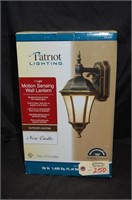 Patriot Lighting Motion Sensing Wall Lantern- NIB