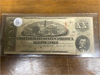 1863 $20. DOLLAR CONFEDERATE STATE BILL