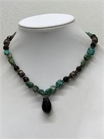 NATURAL STONE & BEAD NECKLACE