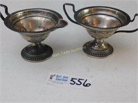 Genuine Silver Cream and Sugar Containers