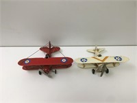 Pair of Metal Toy Planes