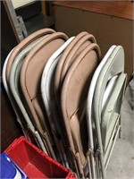 10 Metal Folding Chairs