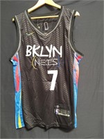 Kevin Durant signed Brooklyn Nets jersey size 52