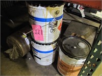 5 gal can of primer, cans of adhesive,