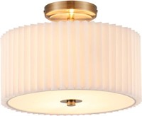 VONLUCE Semi Flush Mount Ceiling Light, 13'' Drum