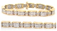 Fine Jewelry 9.80 Ct Diamond  18K Bracelet