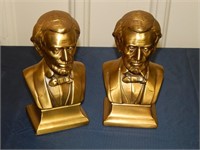 Pair of lincoln bust bookends