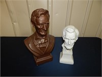 Pair of Abraham Lincoln Ceramic Busts