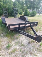 Trotters Bobcat hauler trailer, steel bed,