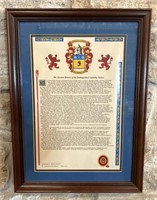Tarbox Coat of Arms Meaning Print, Framed and