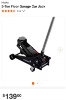 Husky 3-Ton Floor Garage Car Jack