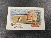 Antique Embossed Hallowe'en Greeting Postcard-