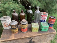 ANTIQUE BOTTLES & OLD CANS  GREEN BITTERS