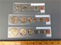 3 US Coin Sets: 1972-D, 1977-P, & 1977-D