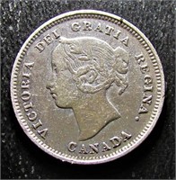 5¢ en argent (silver) de 1893 – Époque Victorienne
