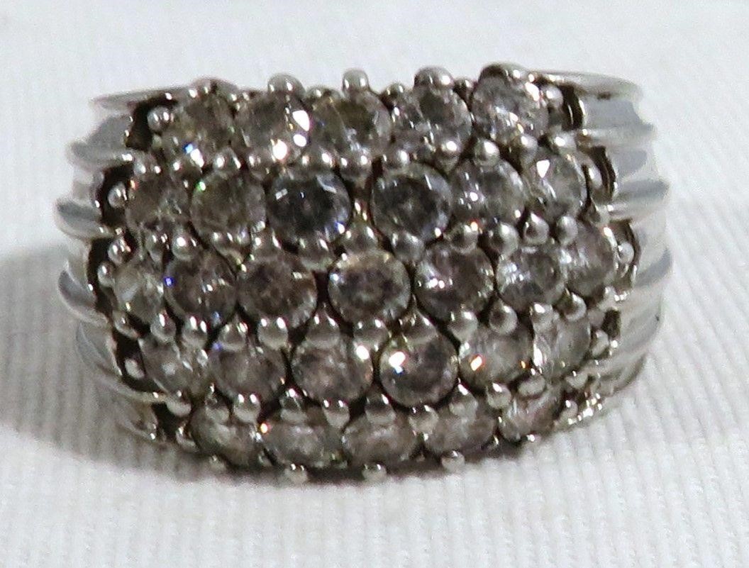 GORGEOUS VINTAGE STERLING 925 DQ CZ RING