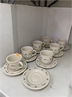 8 cnt Longaberger Plates and 7 cnt Mugs