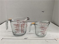 2 cnt Anchor Glass Measuring Cups