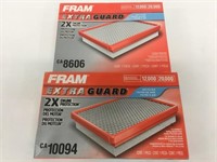 2 New Fram Air Filters