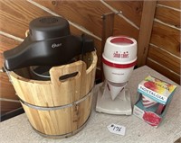 OSTER ICE CREAM MAKER AND SNOW CONE MAKER WITH