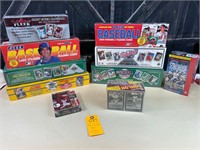 10pc New Sealed Boxes of Baseball & Football Cards