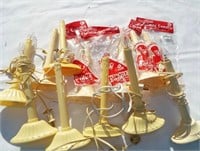 Lot of vintage plastic window candles. Plug-in