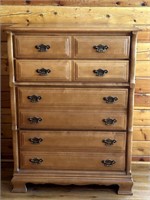 Vintage Maple Tallboy Dresser