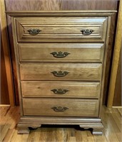 Vintage Young-Hinkle Charter Oak Tallboy Dresser
