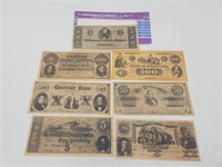 REPLICA CONFEDERATE CURRENCY SET "C"