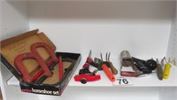 Garden Tools & Set of Rubber / Plastic Horse shoes