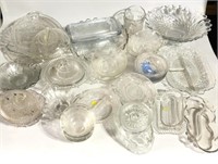 Lot of Crystal Cut Glass Bowls Jars Dishes