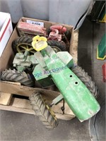 2 toy tractors for repair or parts