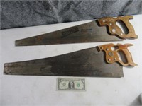 (2) Vintage Hand Saws