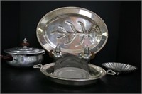 12 Piece assorted silverplate & pewter lot