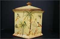Tropical decorative box with lid