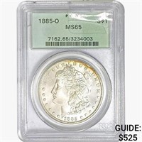 1885-O Morgan Silver Dollar PCGS MS65