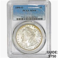 1890-O Morgan Silver Dollar PCGS MS64