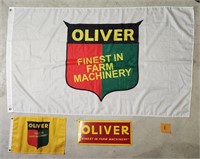 Oliver "Finest in Farm Machinery" Sign & Flags